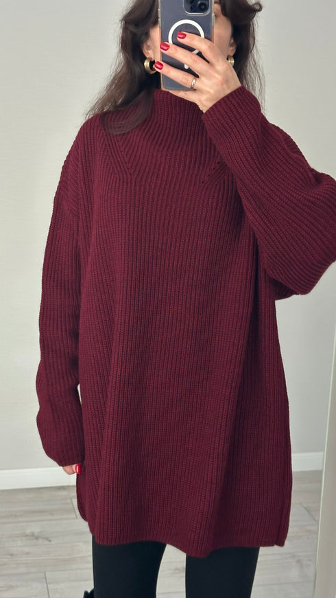 Теплий об'ємний светр-туніка LD-2199