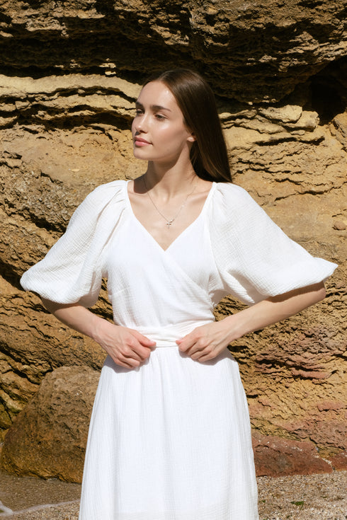 Муслінова сукня на запАх LD-21108