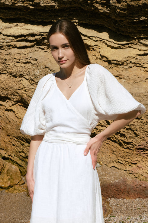 Муслінова сукня на запАх LD-21108