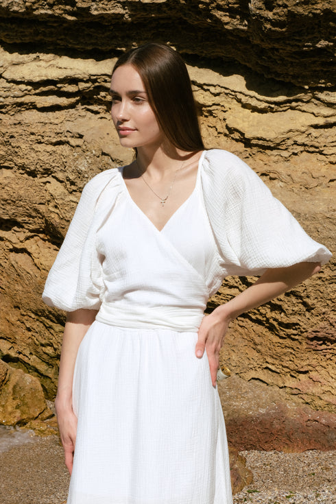 Муслінова сукня на запАх LD-21108