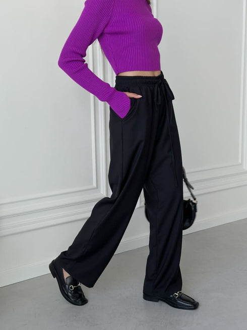 Базові брюки на резинці LD-2180 - Брюки