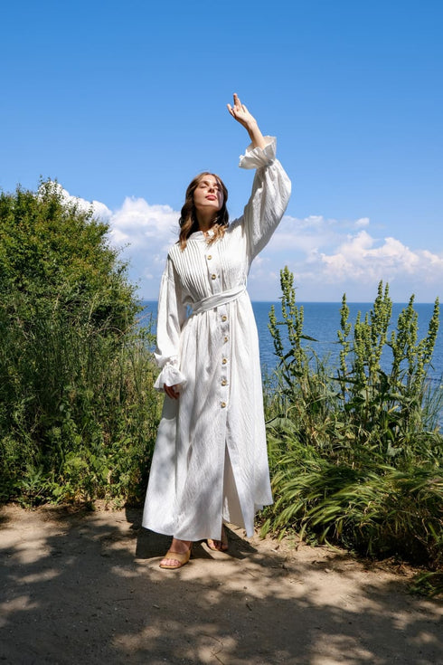 Розкішна сукня-максі LD-2163 - Білий / s-xl - Сукні