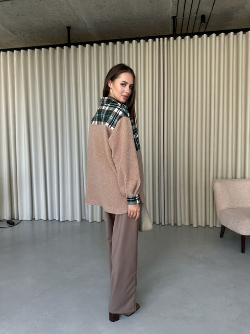 Тепла сорочка-пальто LD-2181