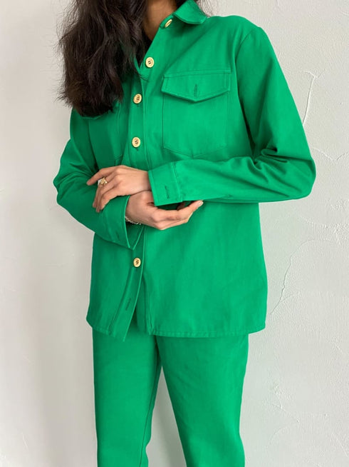 Джинсовий костюм кольору фуксія LD-2152 - Костюми