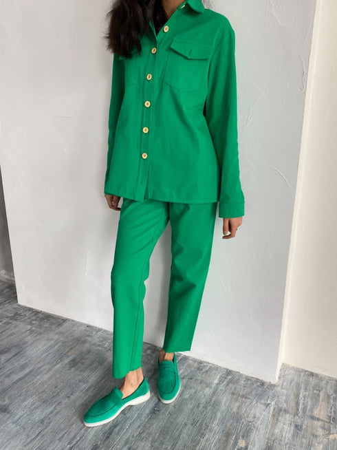 Джинсовий костюм кольору фуксія LD-2152 - Костюми