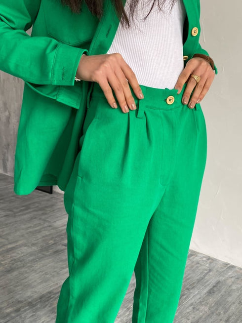 Джинсовий костюм кольору фуксія LD-2152 - Костюми