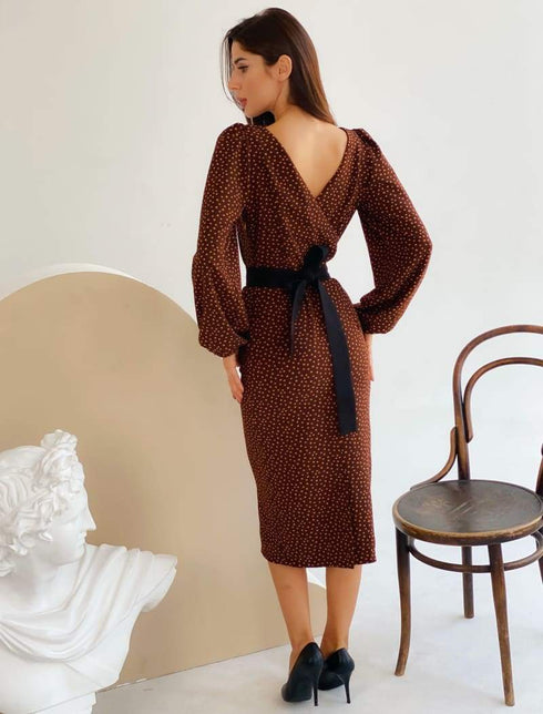 Оригінальні сукня в горох LD-2063 - Сукні