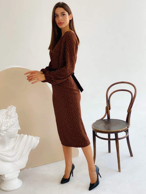 Оригінальні сукня в горох LD-2063 - Сукні