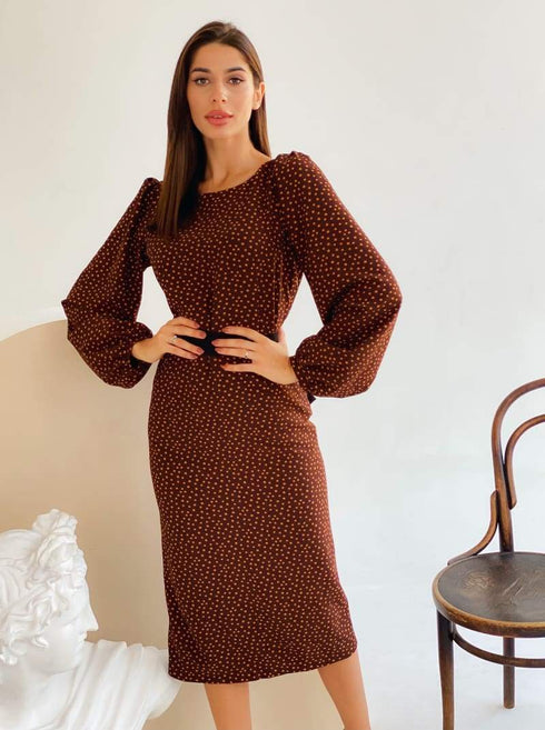 Оригінальні сукня в горох LD-2063 - Сукні