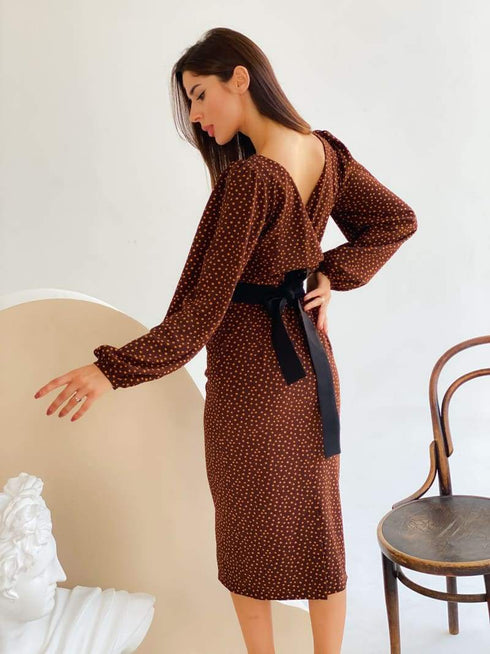 Оригінальні сукня в горох LD-2063 - Сукні