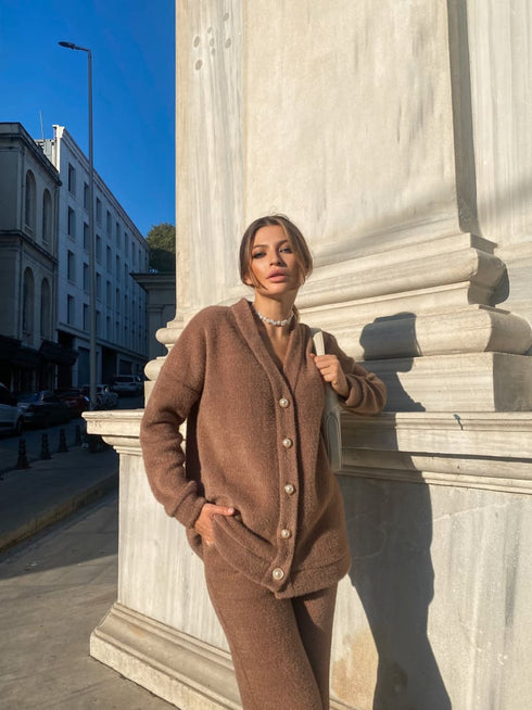 Теплий ангоровий костюм-двійка LD-2143 - Костюми