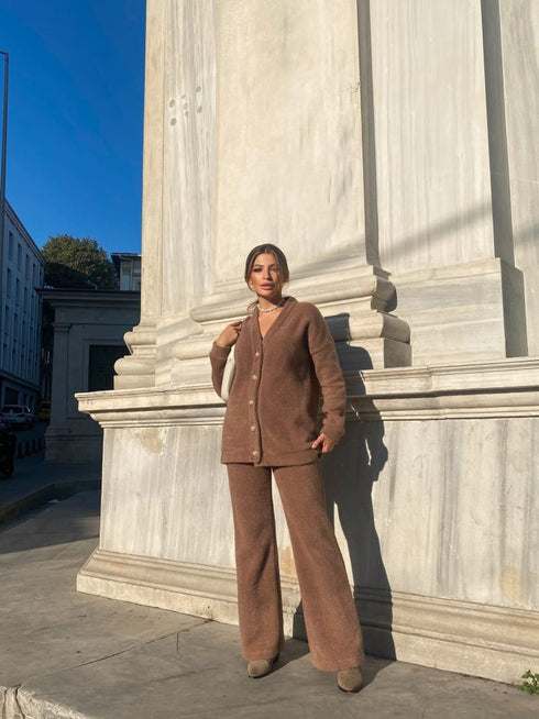 Теплий ангоровий костюм-двійка LD-2143 - Костюми