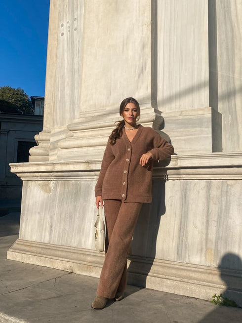 Теплий ангоровий костюм-двійка LD-2143 - Костюми