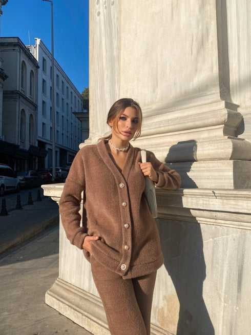 Теплий ангоровий костюм-двійка LD-2143 - Костюми