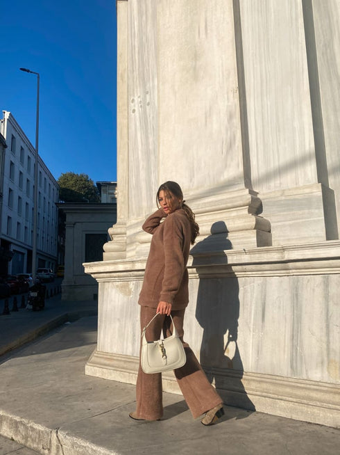 Теплий ангоровий костюм-двійка LD-2143 - Костюми