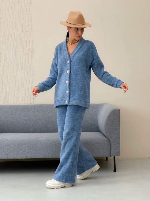 Теплий ангоровий костюм-двійка LD-2143 - Костюми