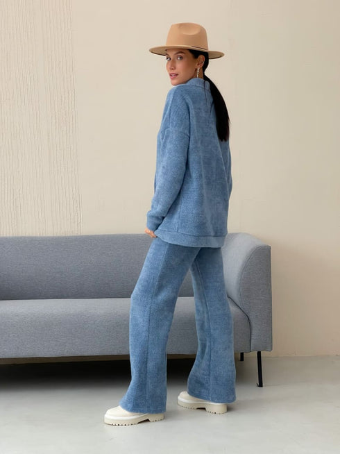 Теплий ангоровий костюм-двійка LD-2143 - Костюми