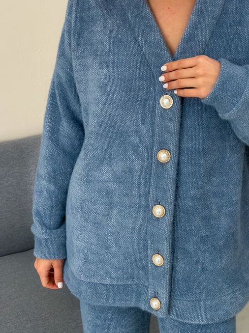 Теплий ангоровий костюм-двійка LD-2143 - Костюми