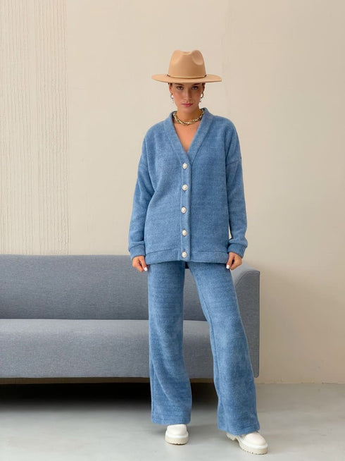 Теплий ангоровий костюм-двійка LD-2143 - Костюми