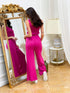 В’язаний костюм-двійка фуксія LD-2111 - В’язаний стиль